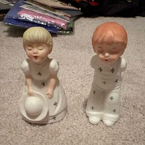 Set of Little Boy & Little Girl Figurines